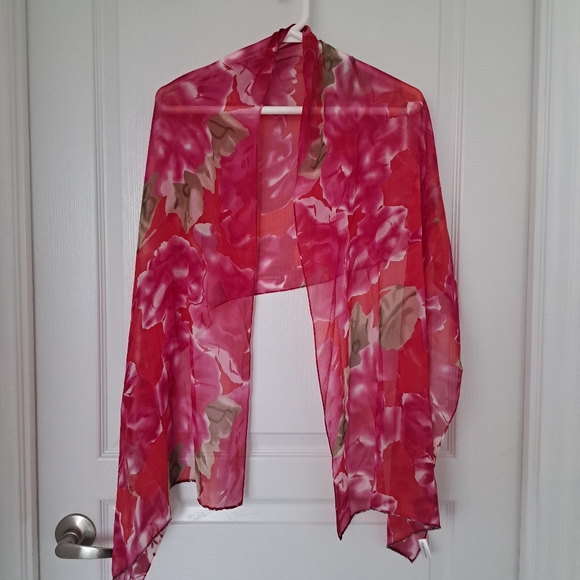 Lexus Bright Magenta Long Party With Shawl Dress Size 10 - Picture 4 of 7